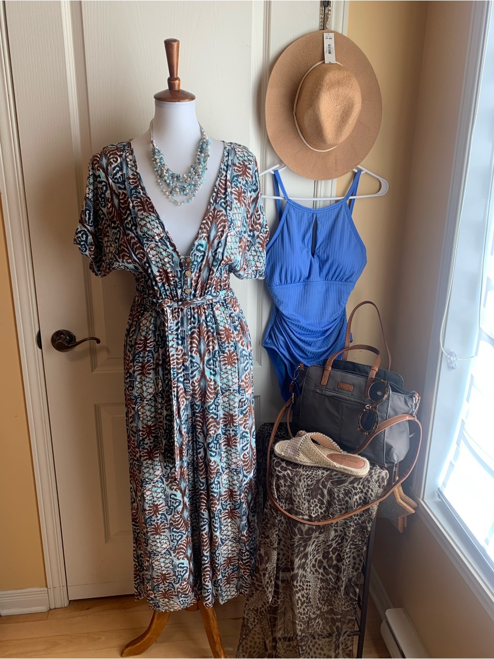 Print  Jumpsuit / cover up by Blue Island